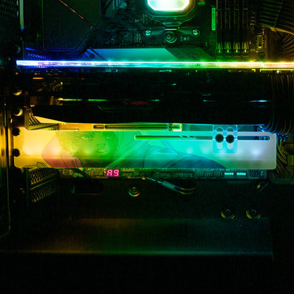 Cyberpunk Boy RGB GPU Support Bracket - Kuurakuu - V1Tech