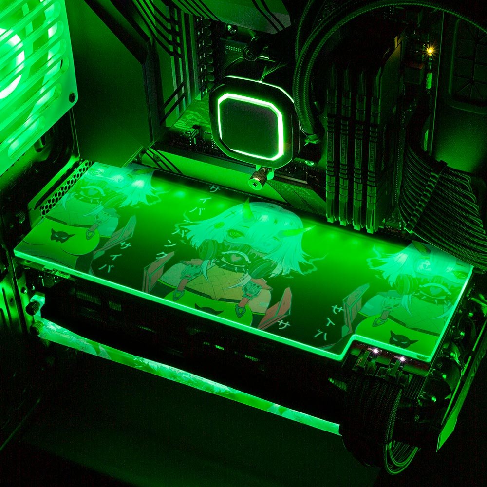 Cyberpunk Gothic Girl RGB GPU Backplate - YacilArt - V1Tech