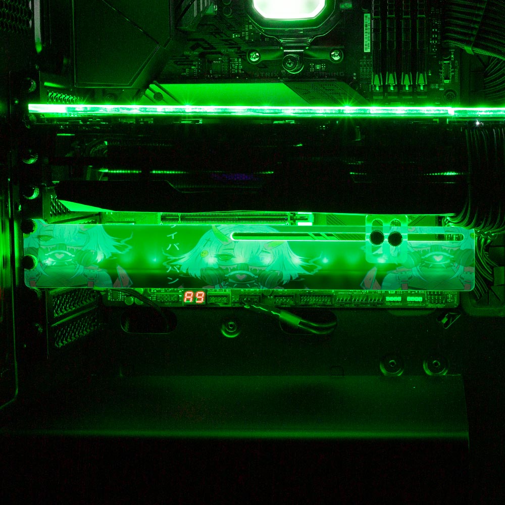 Cyberpunk Gothic Girl RGB GPU Support Bracket - YacilArt - V1Tech