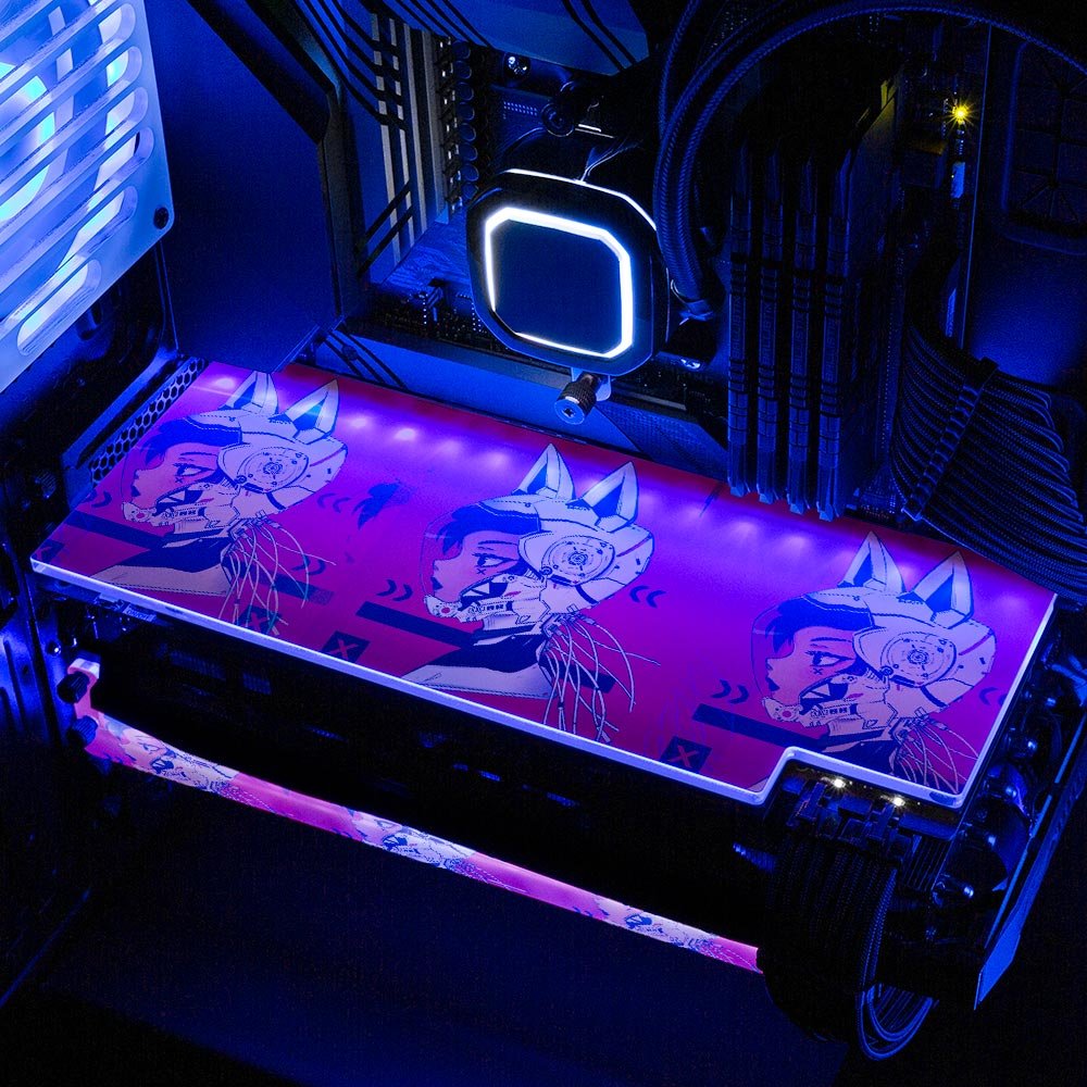 Cyberpunk Kitty RGB GPU Backplate - YacilArt - V1Tech
