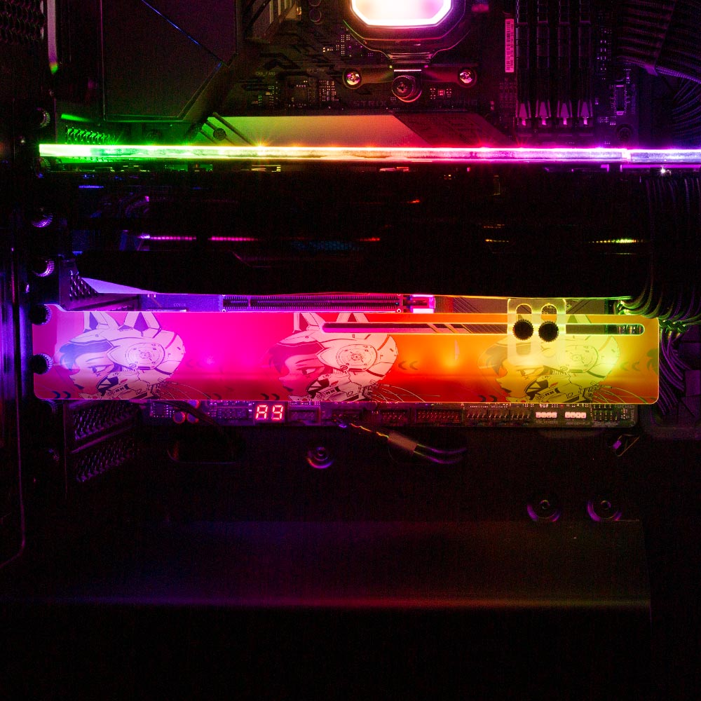Cyberpunk Kitty RGB GPU Support Bracket - YacilArt - V1Tech