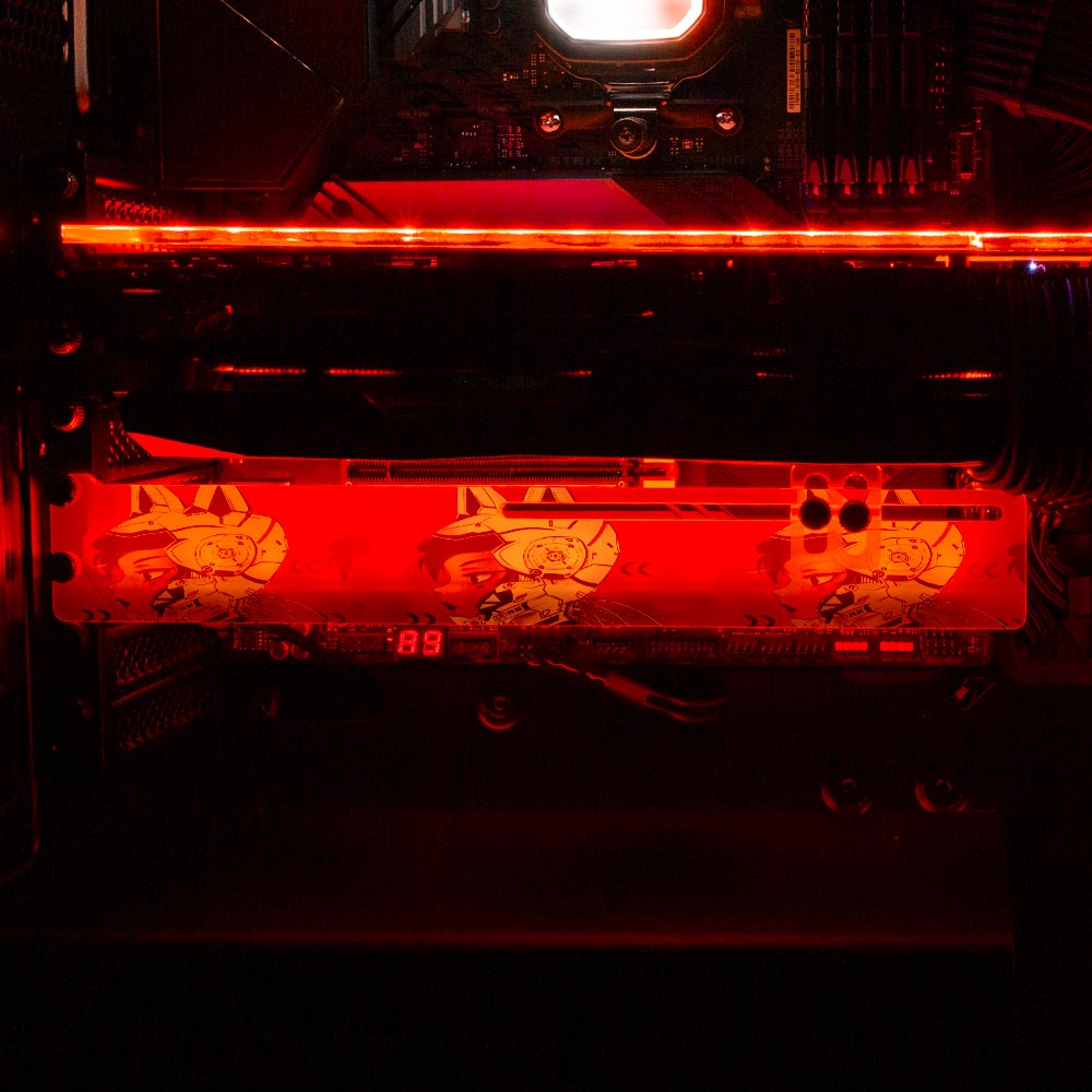 Cyberpunk Kitty RGB GPU Support Bracket - YacilArt - V1Tech