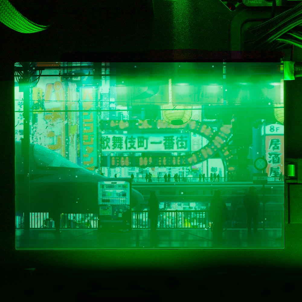 Cyberpunk Streets RGB HDD Cover Horizontal - Seerlight - V1Tech