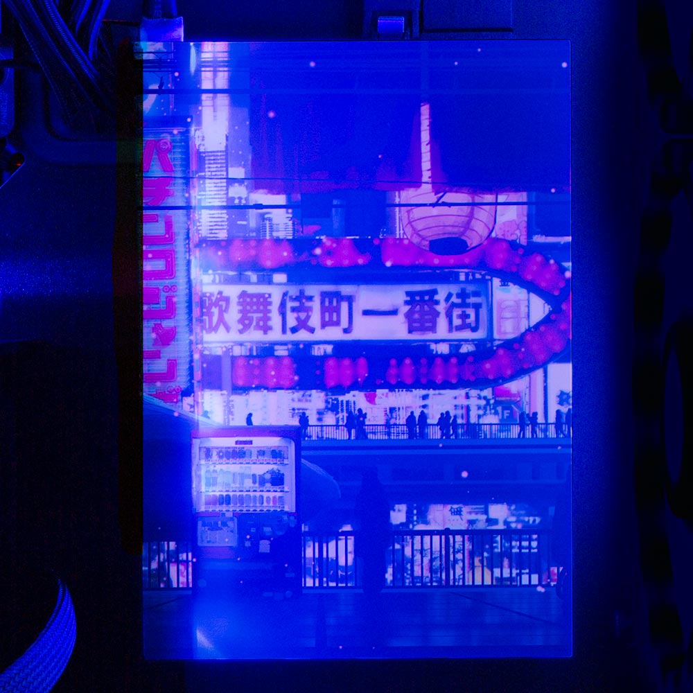 Cyberpunk Streets RGB HDD Cover Vertical - Seerlight - V1Tech