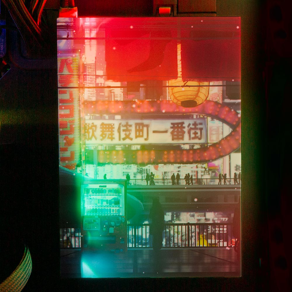 Cyberpunk Streets RGB HDD Cover Vertical - Seerlight - V1Tech