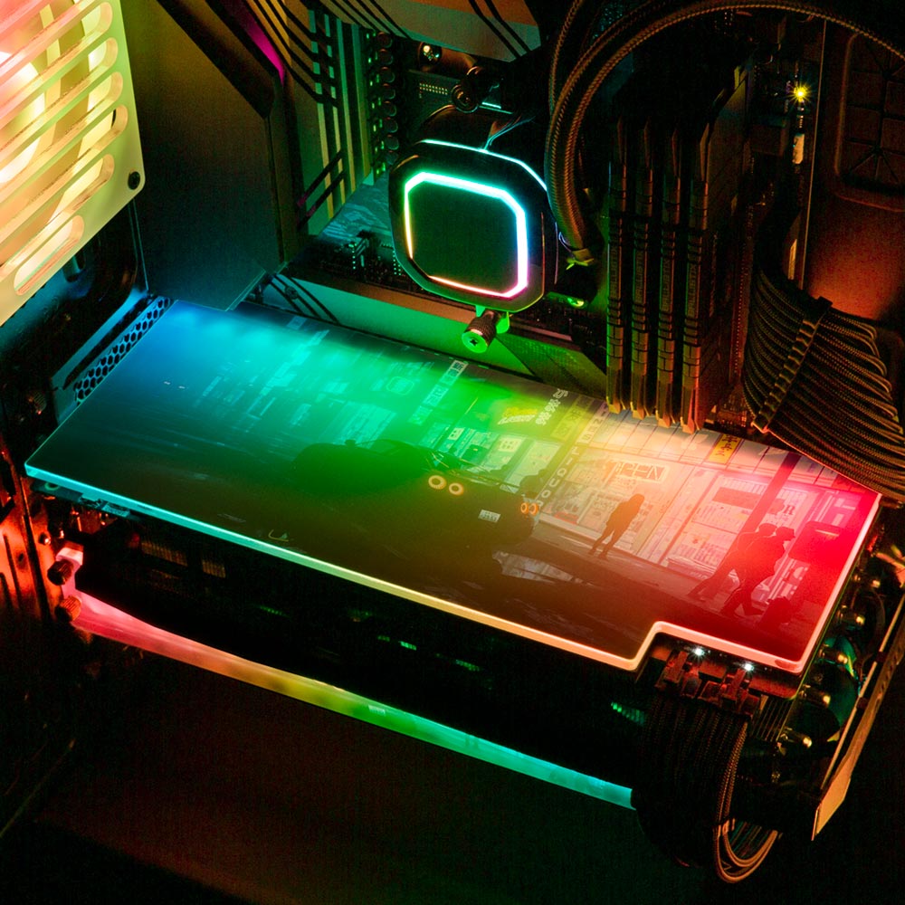 Cybershop3 RGB GPU Backplate - Skie Graphic Studio - V1Tech