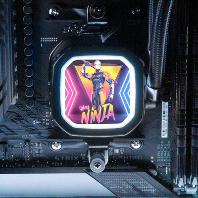 Cyborg Ninja AIO Cover for Corsair RGB Hydro Platinum and Pro Series (H100i, H115i, H150i, H100X, XT, X, SE, H60)