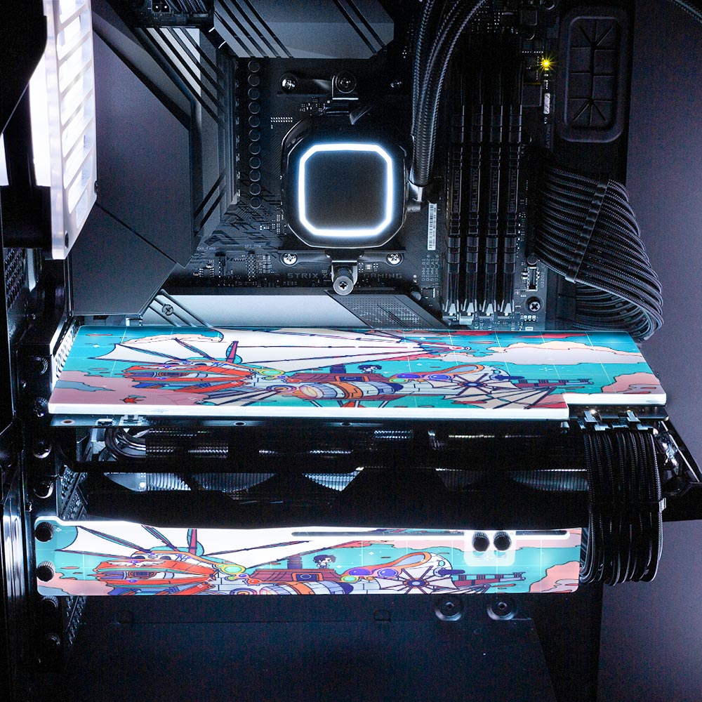 Cyborg Waves RGB GPU Backplate - Seerlight - V1Tech