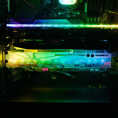 Cyborg Waves RGB GPU Support Bracket - Seerlight - V1Tech