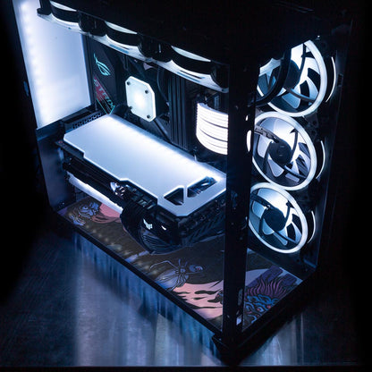 Dark Oni Keeper Lian Li O11 Dynamic and XL Bottom Panel Plate Cover with ARGB LED Lighting - Daniele Caruso - V1Tech