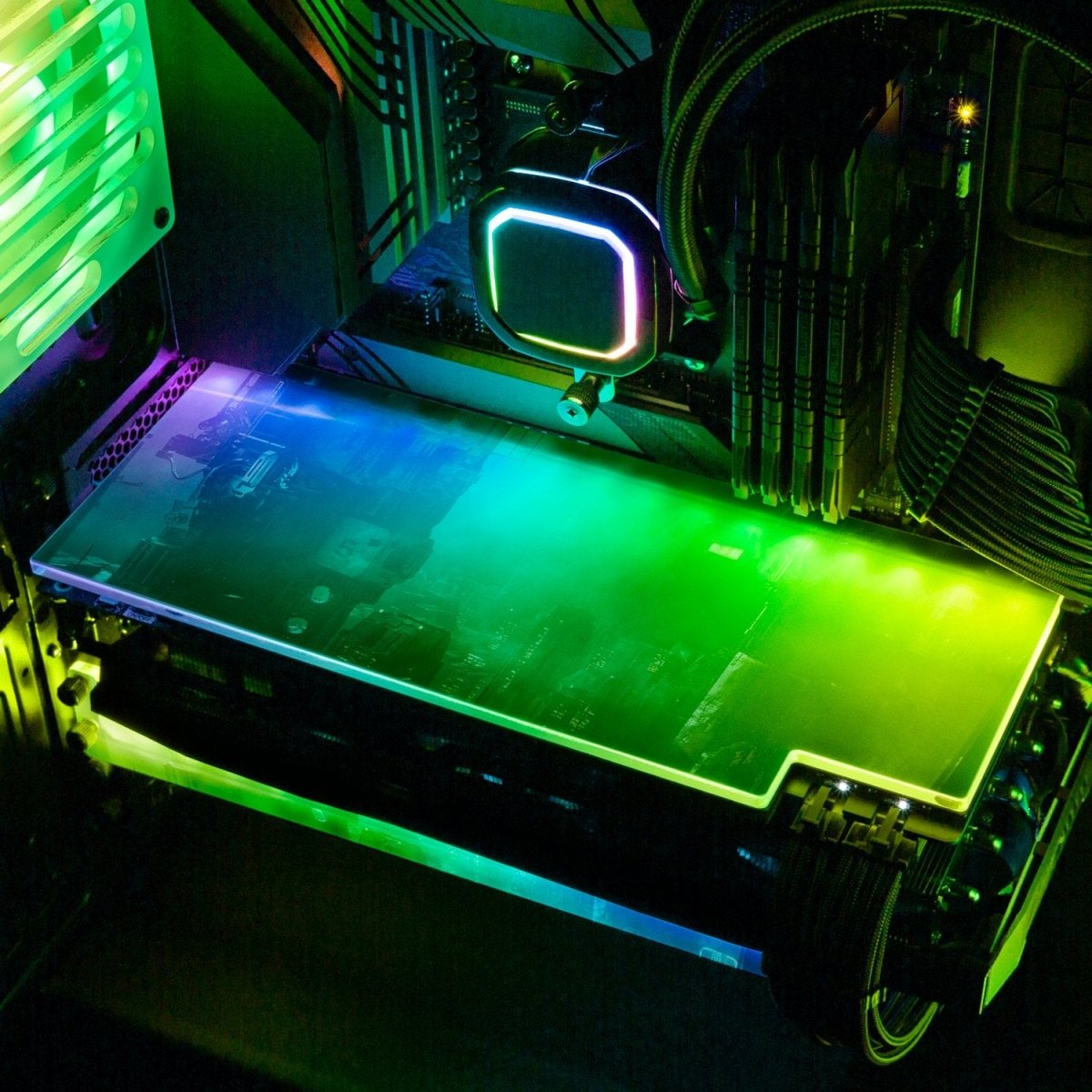 Darkshine RGB GPU Backplate - Skie Graphic Studio - V1Tech