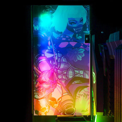 Demon Geisha Lian Li O11 and Dynamic and XL Rear Panel Plate Cover with ARGB LED Lighting - HeyMoonly - V1Tech