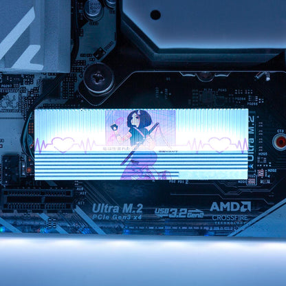 Demon Ninja Girl M.2 Heatsink Cover with ARGB Lighting - YacilArt - V1Tech