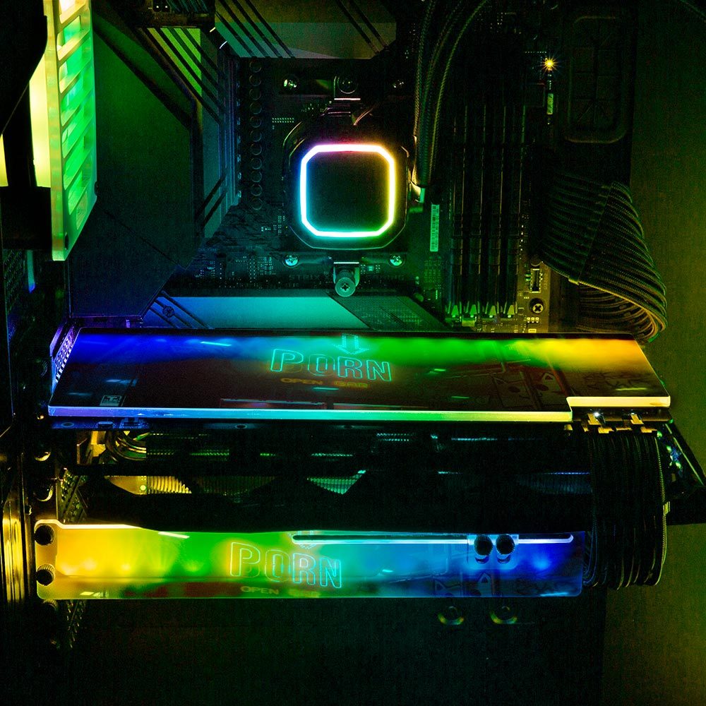 Dirty Cyber RGB GPU Backplate - Skie Graphic Studio - V1Tech