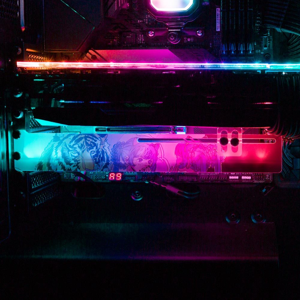 Double Vision RGB GPU Support Bracket - Annicelric - V1Tech