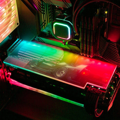 F40 Sunset RGB GPU Backplate - Skie Graphic Studio - V1Tech