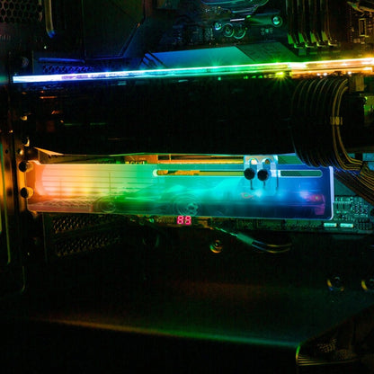 F40 Sunset RGB GPU Support Bracket - Skie Graphic Studio - V1Tech