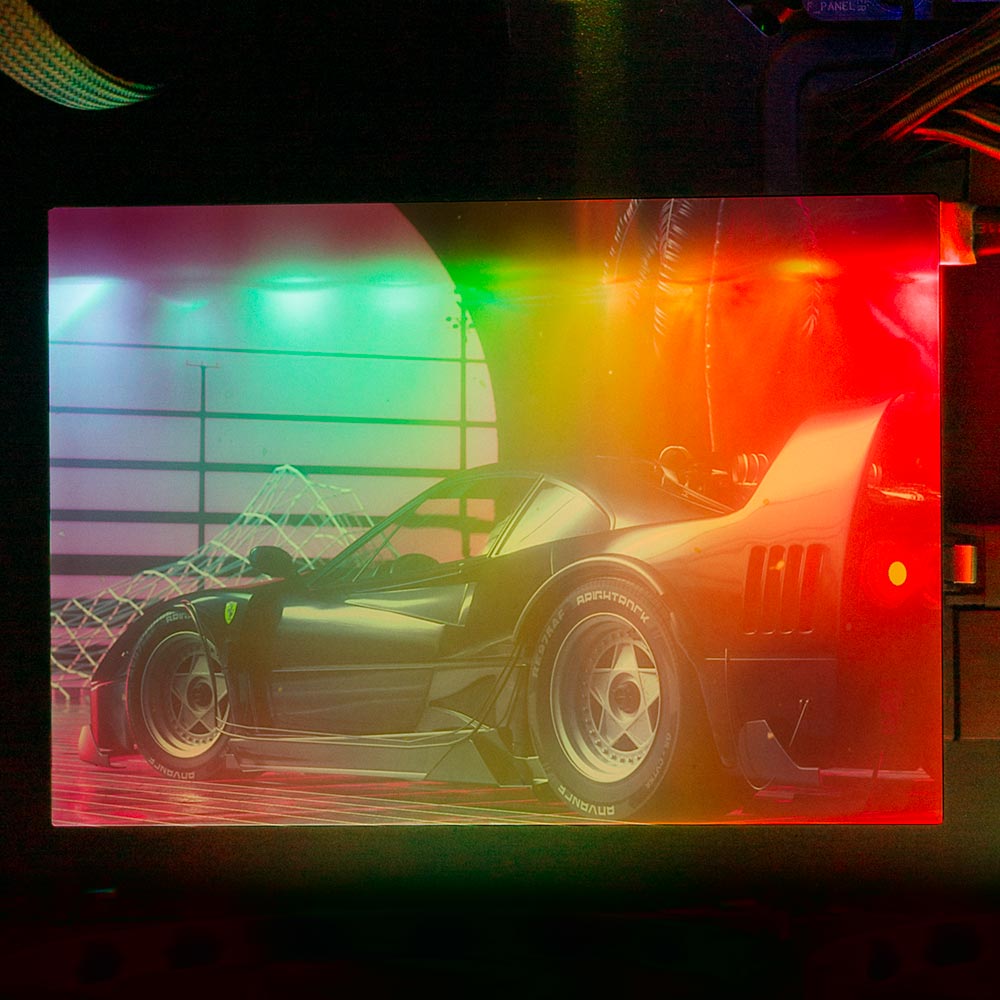 F40 Sunset RGB HDD Cover Horizontal - Skie Graphic Studio - V1Tech