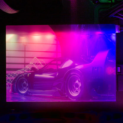 F40 Sunset RGB HDD Cover Horizontal - Skie Graphic Studio - V1Tech