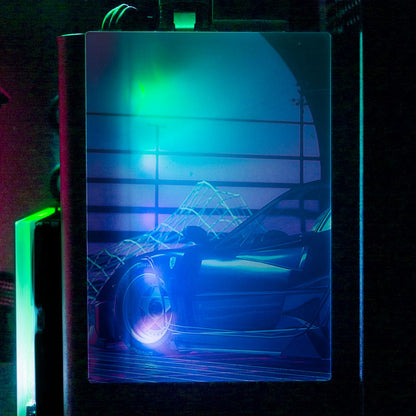 F40 Sunset RGB SSD Cover Vertical - Skie Graphic Studio - V1Tech