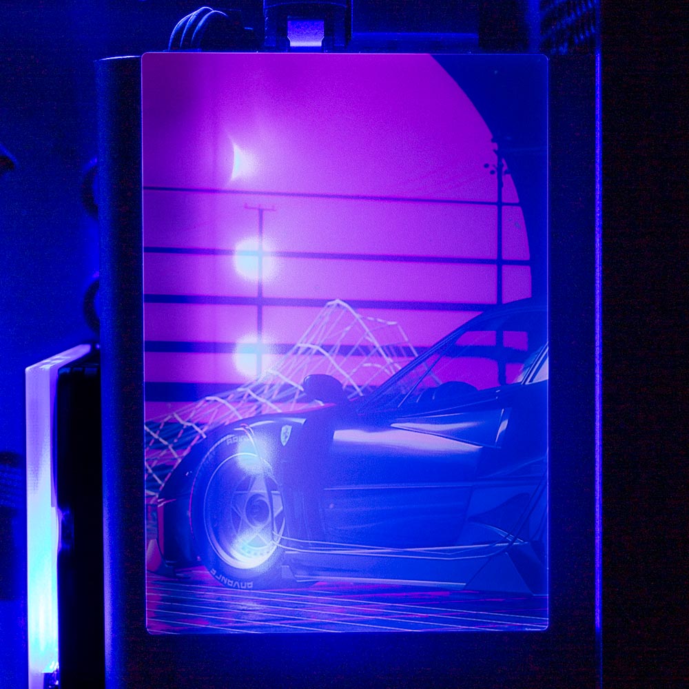 F40 Sunset RGB SSD Cover Vertical - Skie Graphic Studio - V1Tech