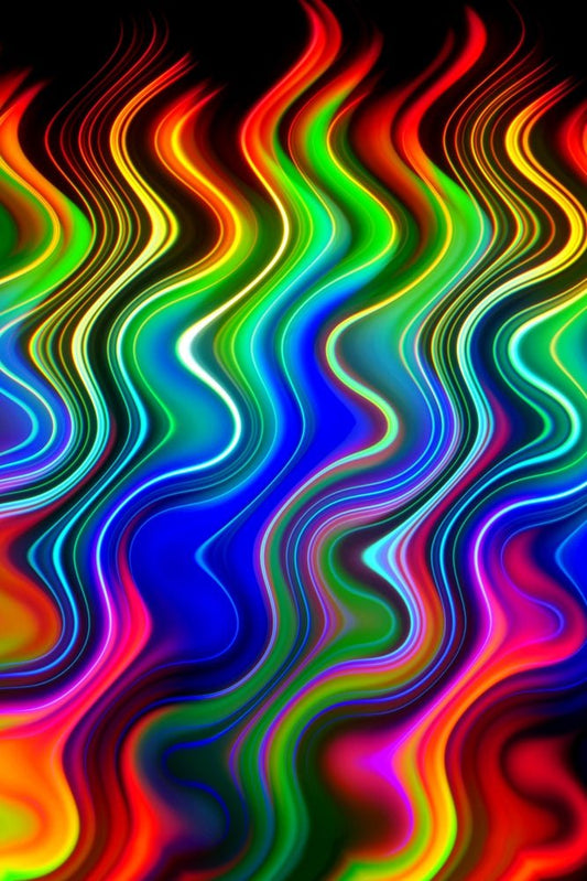 Flaming Rainbow Plexi Glass Wall Art - StellarFire - V1Tech
