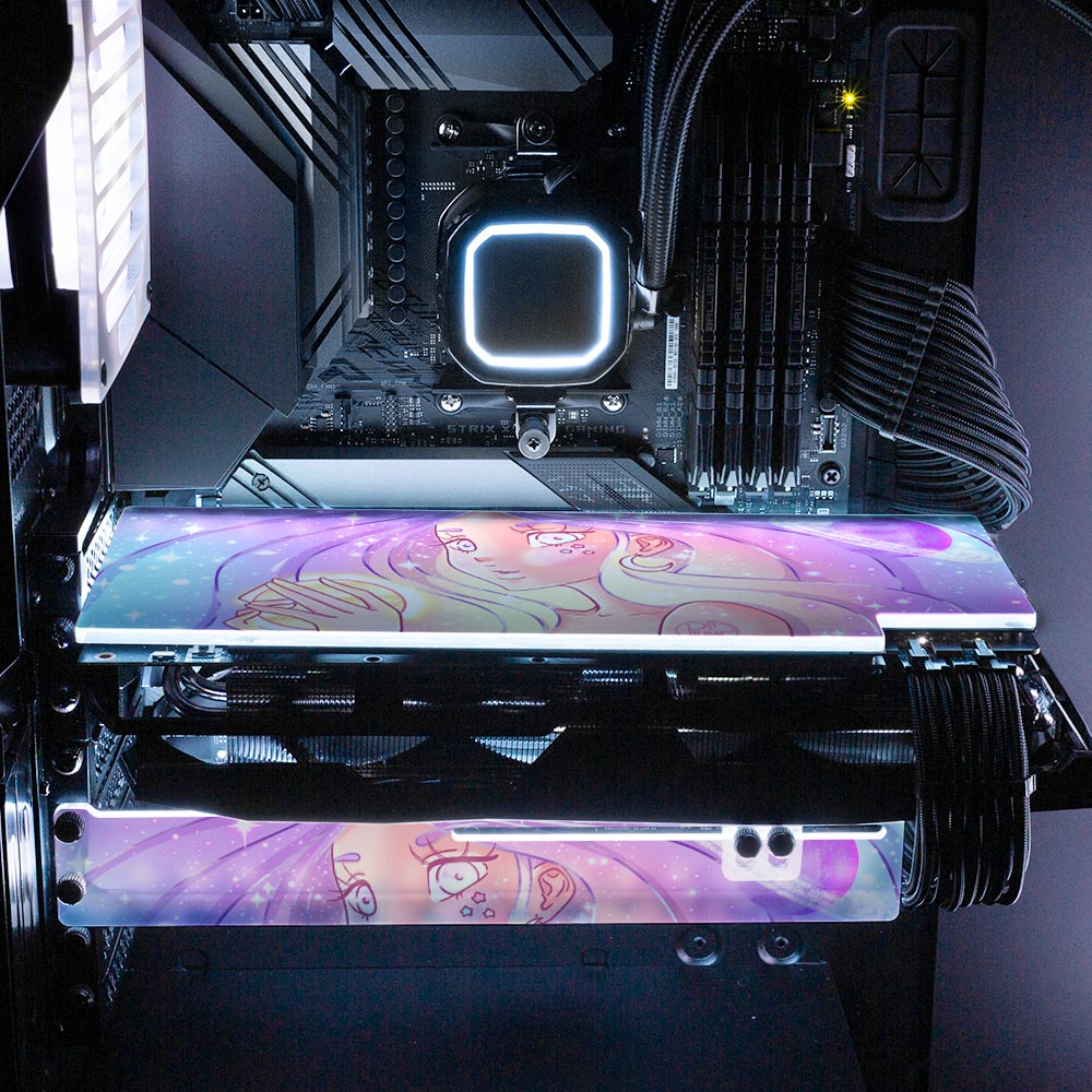 Galaxy Pastel Girl RGB GPU Backplate - Piumeli - V1Tech
