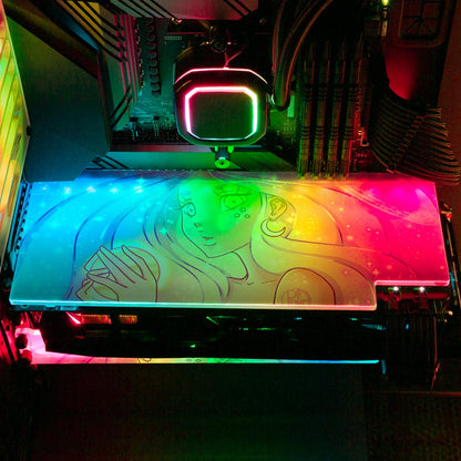 Galaxy Pastel Girl RGB GPU Backplate - Piumeli - V1Tech