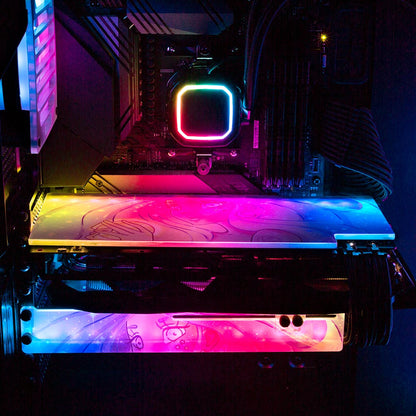 Galaxy Pastel Girl RGB GPU Support Bracket - Piumeli - V1Tech