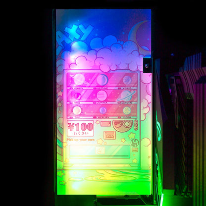 Galaxy Vending Machine Lian Li O11 and Dynamic and XL Rear Panel Plate Cover with ARGB LED Lighting - Piumeli - V1Tech