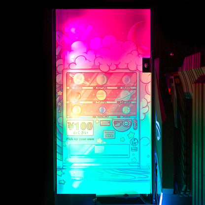 Galaxy Vending Machine Lian Li O11 and Dynamic and XL Rear Panel Plate Cover with ARGB LED Lighting - Piumeli - V1Tech