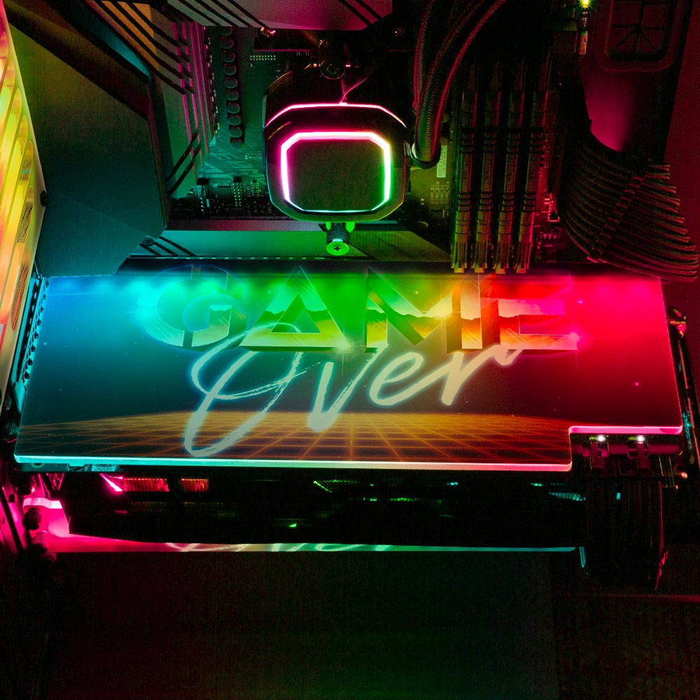 Game Over RGB GPU Backplate - Devil May Create - V1Tech