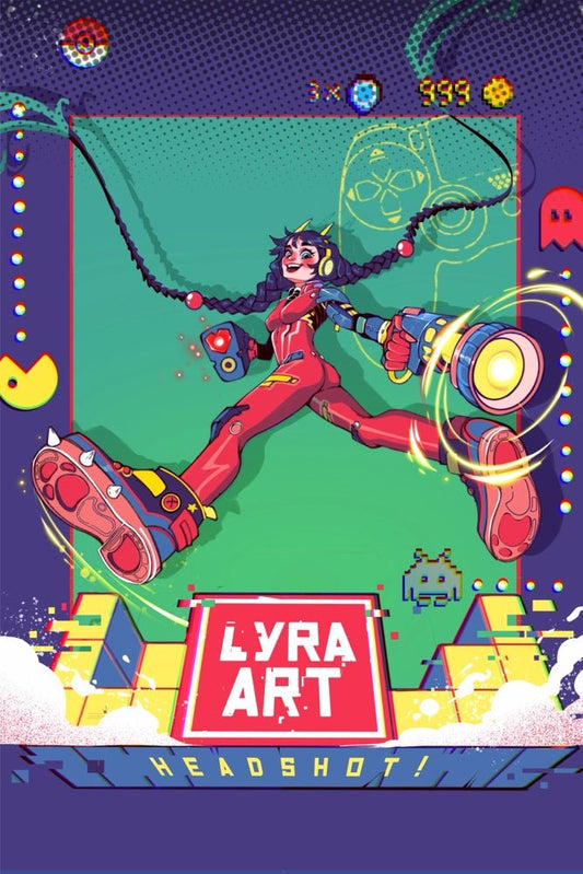 Gamer Girl Plexi Glass Wall Art - Lyra Art - V1Tech