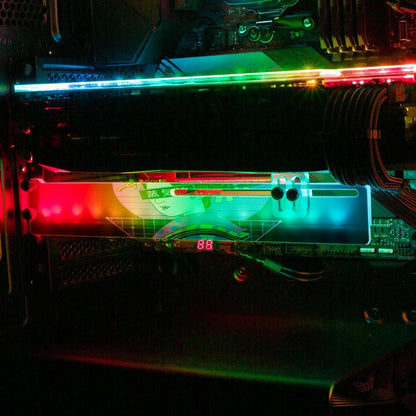 Geisha Wave RGB GPU Support Bracket - Vincent Trinidad Art - V1Tech