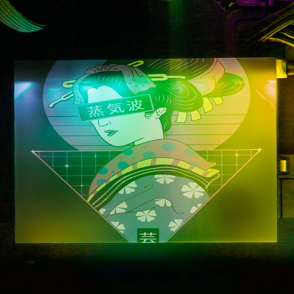 Geisha Wave RGB HDD Cover Horizontal - Vincent Trinidad Art - V1Tech