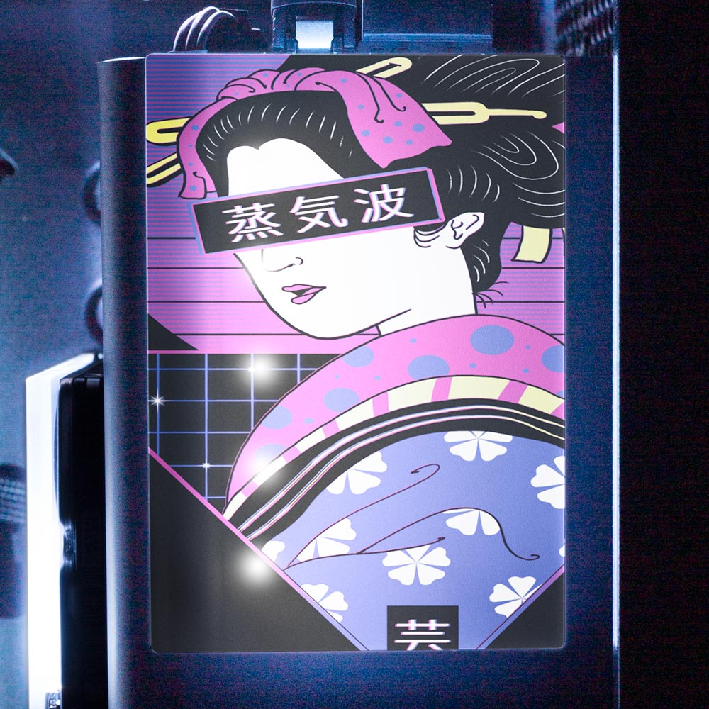 Geisha Wave RGB SSD Cover Vertical - Vincent Trinidad Art - V1Tech