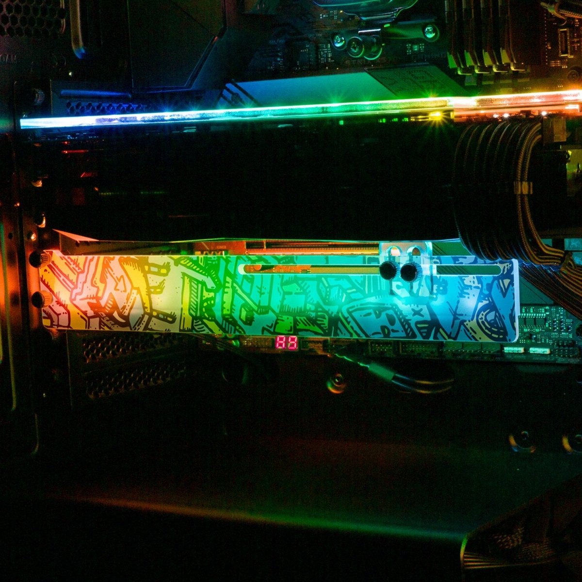 GenX Lines RGB GPU Support Bracket - Dune Haggar - V1Tech
