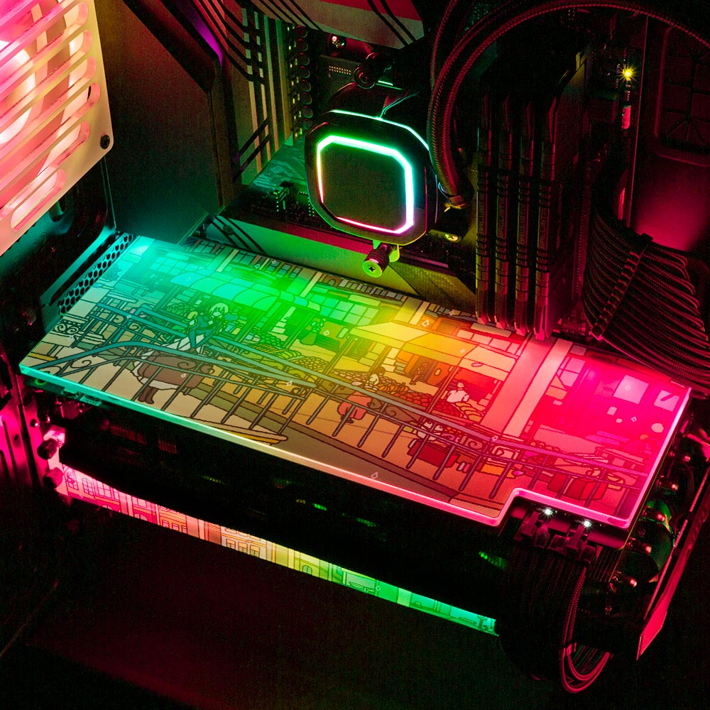 Ghostwriter RGB GPU Backplate - Seerlight - V1Tech