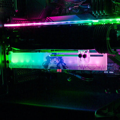 Gothic Demon RGB GPU Support Bracket - YacilArt - V1Tech