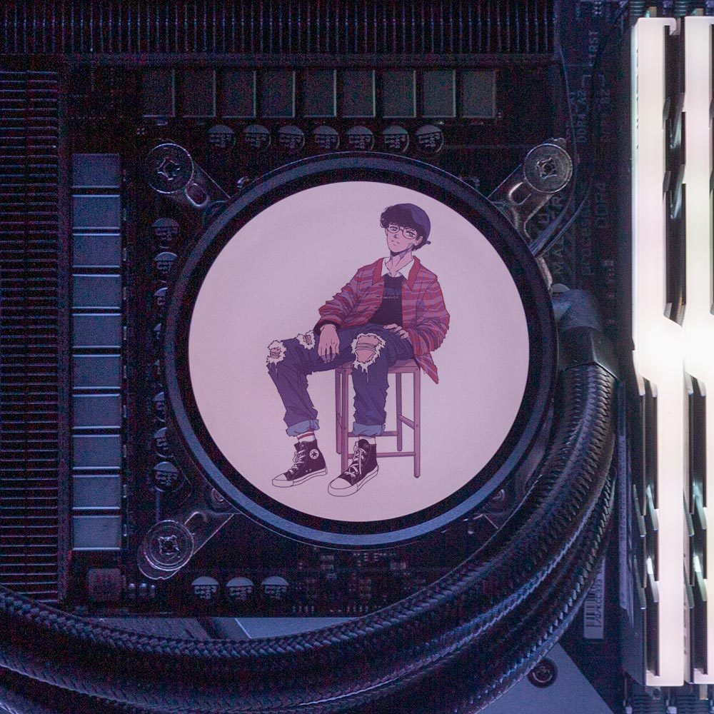 Grunge Boy AIO Cover for DeepCool Castle 240EX 280EX 360EX Addressable RGB - Annicelric - V1Tech