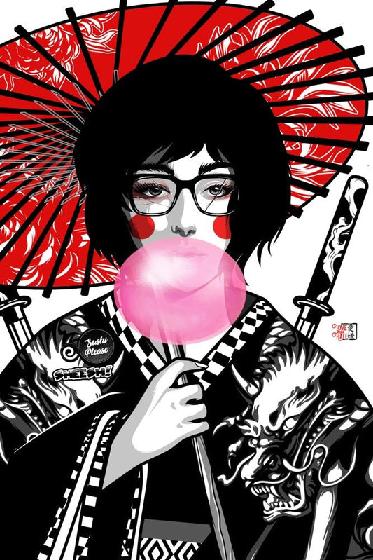 Gum Geisha Plexi Glass Wall Art - HeyMoonly - V1Tech
