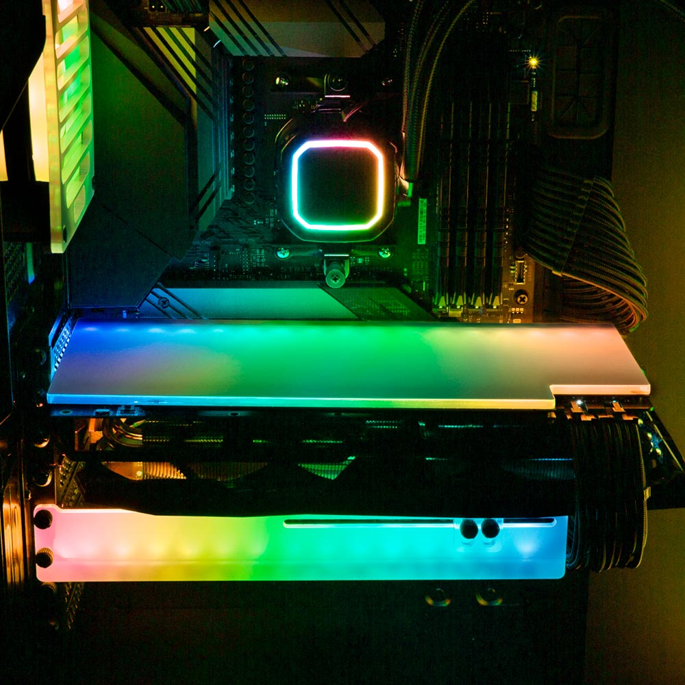 Hologram RGB GPU Support Bracket - Javilostcontrol - V1Tech