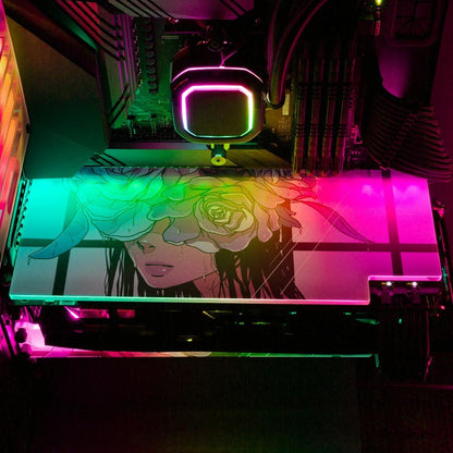 If I Were A Rose RGB GPU Backplate - Annicelric - V1Tech