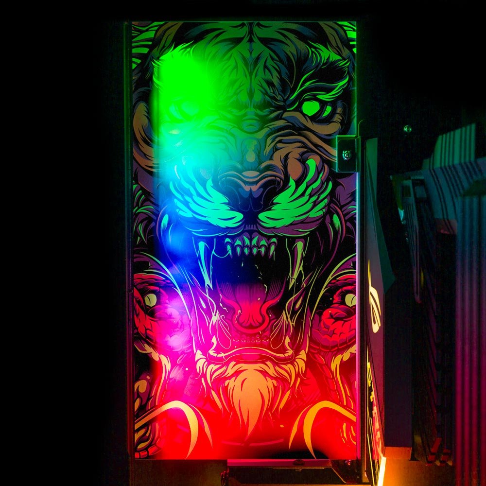 Immortal Tiger Lian Li O11 and Dynamic and XL Rear Panel Plate Cover with ARGB LED Lighting - Daniele Caruso - V1Tech