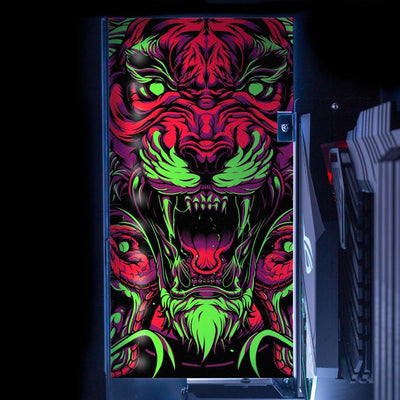 Immortal Tiger Lian Li O11 and Dynamic and XL Rear Panel Plate Cover with ARGB LED Lighting