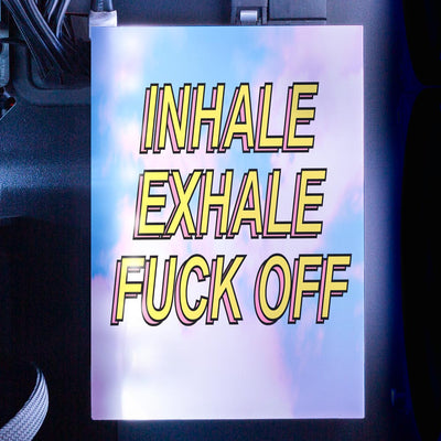 Inhale Exhale Fuck Off RGB HDD Cover Vertical