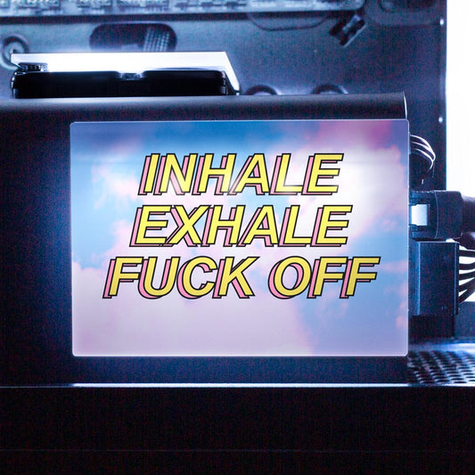Inhale Exhale Fuck Off RGB SSD Cover Horizontal - Javilostcontrol - V1Tech