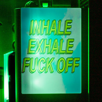 Inhale Exhale Fuck Off RGB SSD Cover Vertical - Javilostcontrol - V1Tech