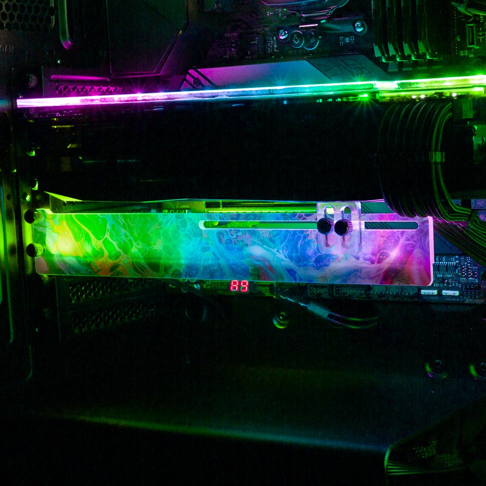 Kamikaze RGB GPU Support Bracket - Geoglyser - V1Tech