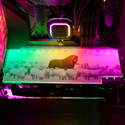Lion Among Sheep RGB GPU Backplate - Nogar007 - V1Tech